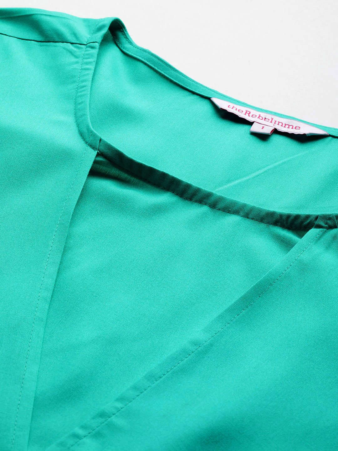 Women's Plus Size Teal Solid Color Layered A-Line Dress