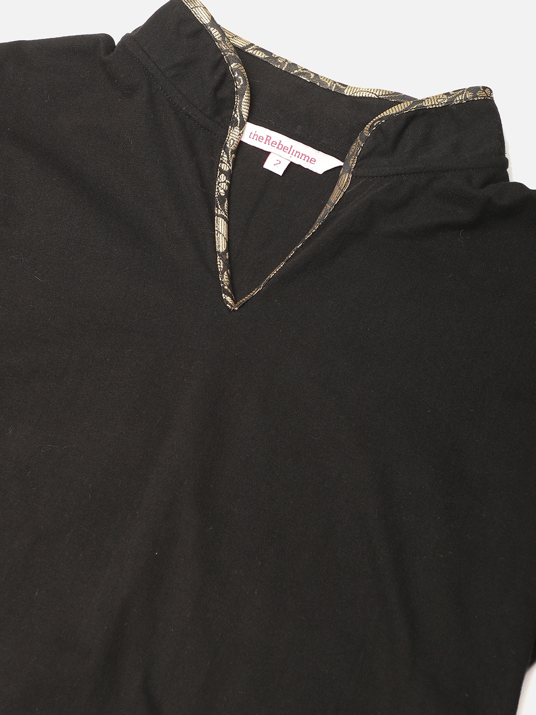 Women's Plus Size Black Solid Color Cotton Knitted Crop Top