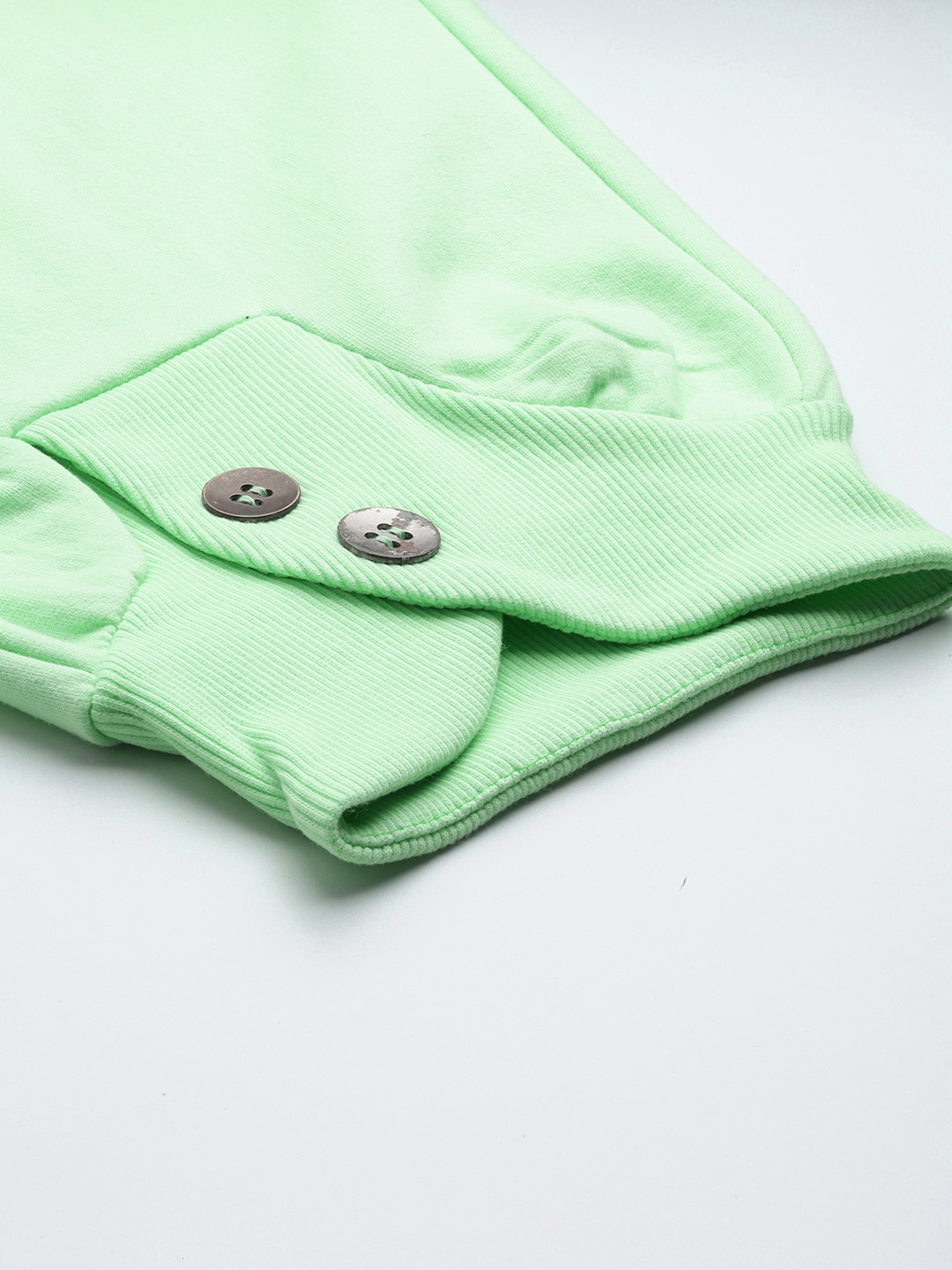 Women's Plus Size Sea Green Solid Color Knitted Winter Trouser