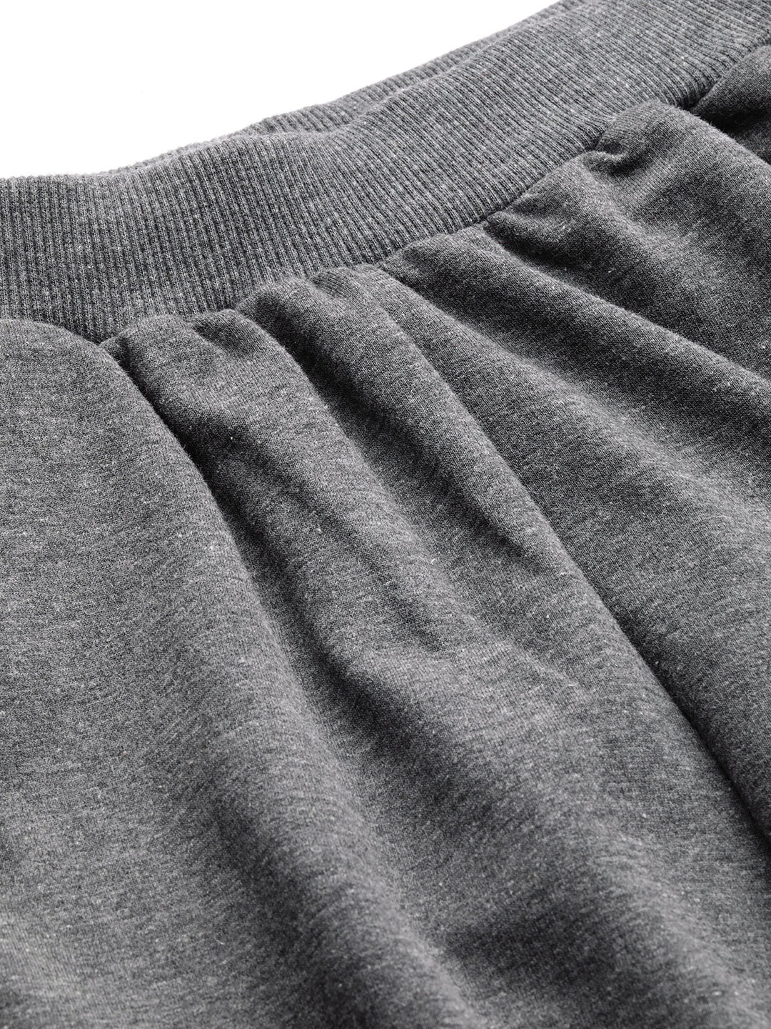 Women's Plus Size Charcoal Grey Solid Color Knitted Winter Trouser