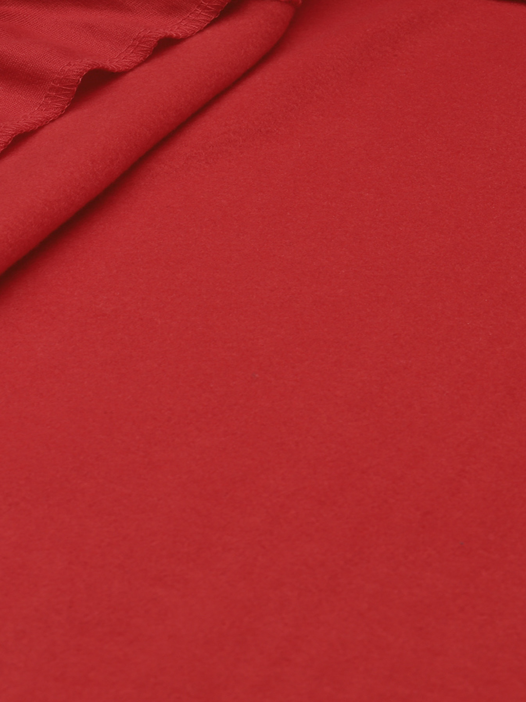 Women's Plus Size Red solid color fleece winter jacket