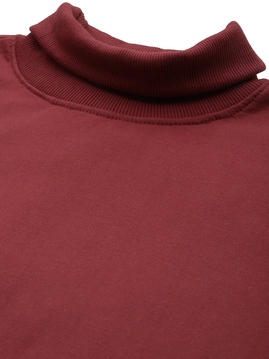 Women's Plus Size Maroon solid color knitted Fleece Maxi Dress