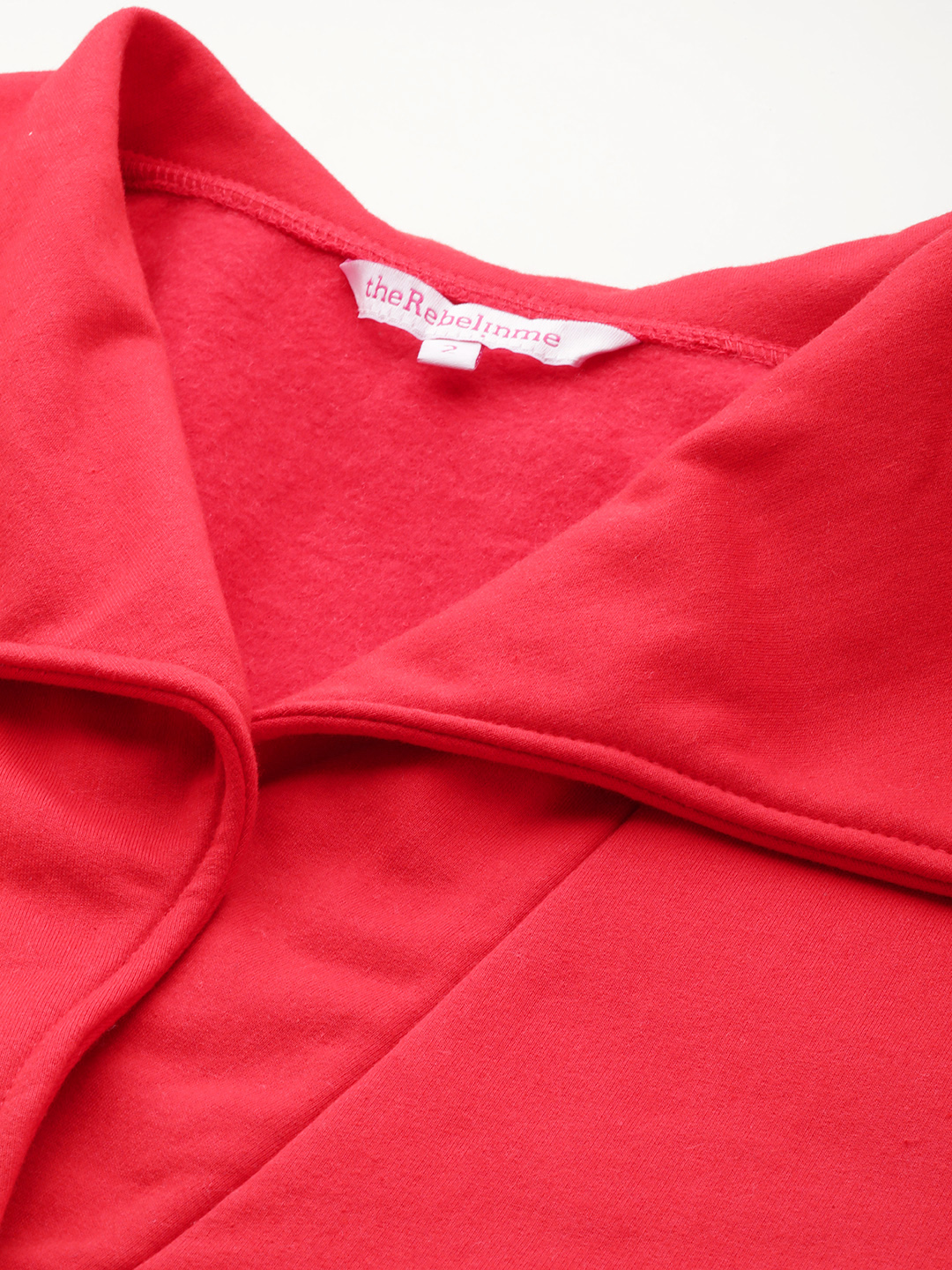 Women's Plus Size Red Solid Color Knitted Winter Top