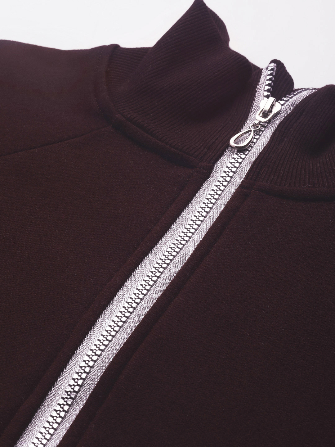 Women's Plus Size Plum Solid Color Fleece Winter Jacket