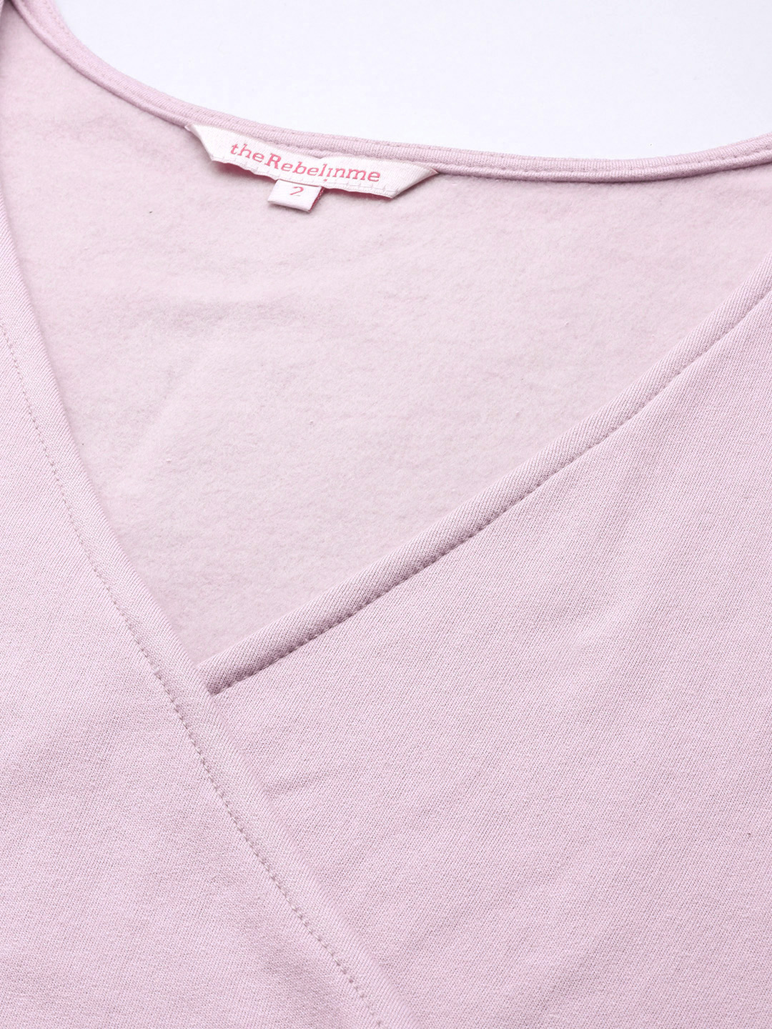 Women's Plus Size Lilac Solid Color Fleece Peplum Top
