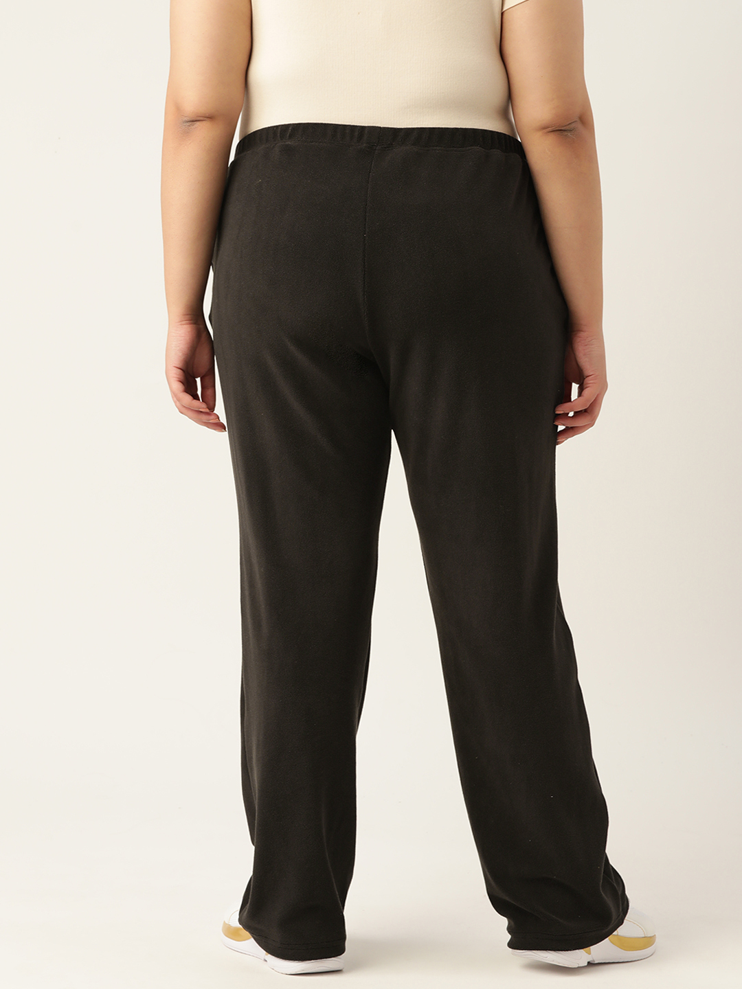 Women's Plus Size Black Solid Color winter trouser