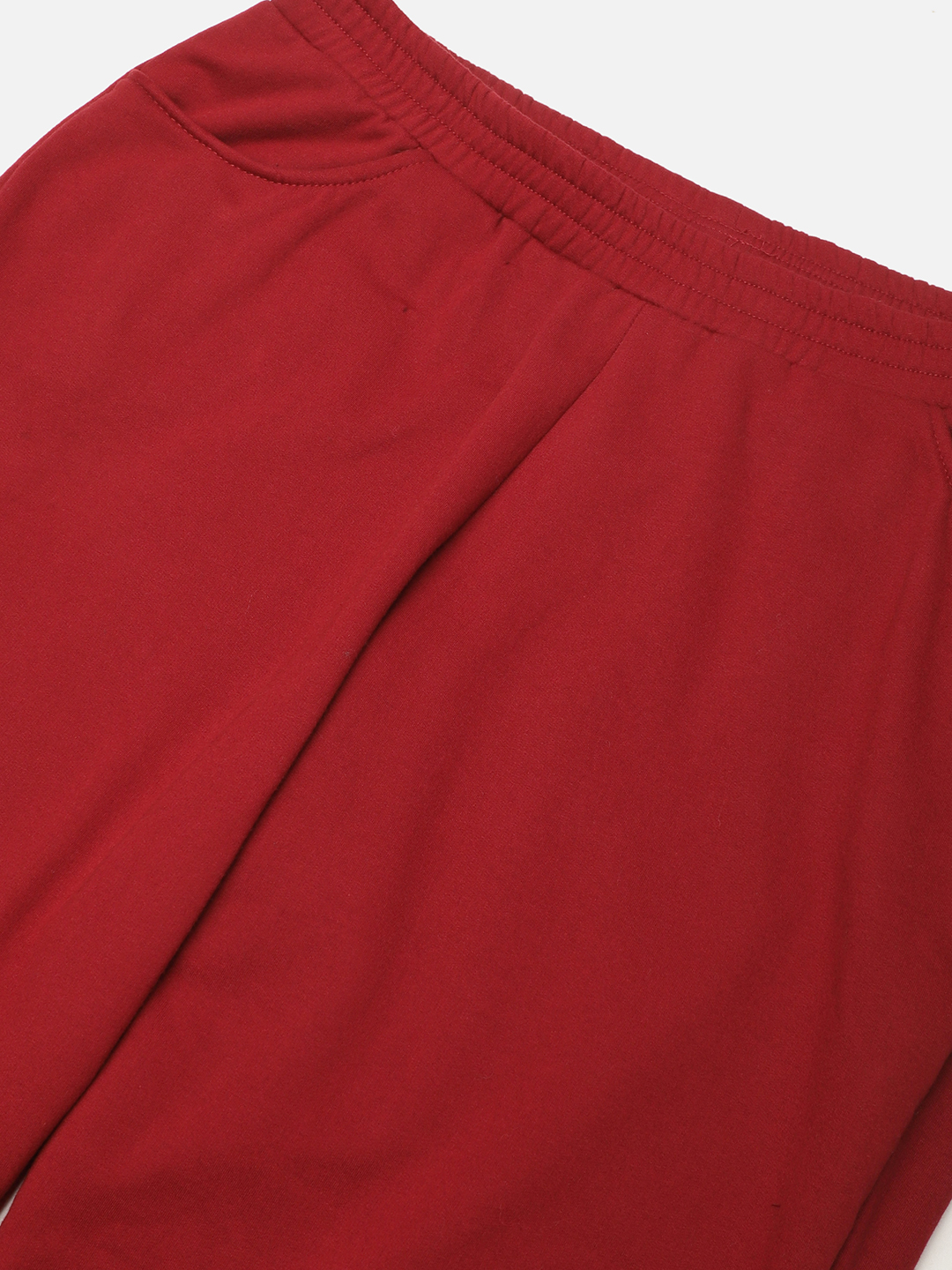 Women's Plus Size Maroon & Black Color Block Winter Trouser