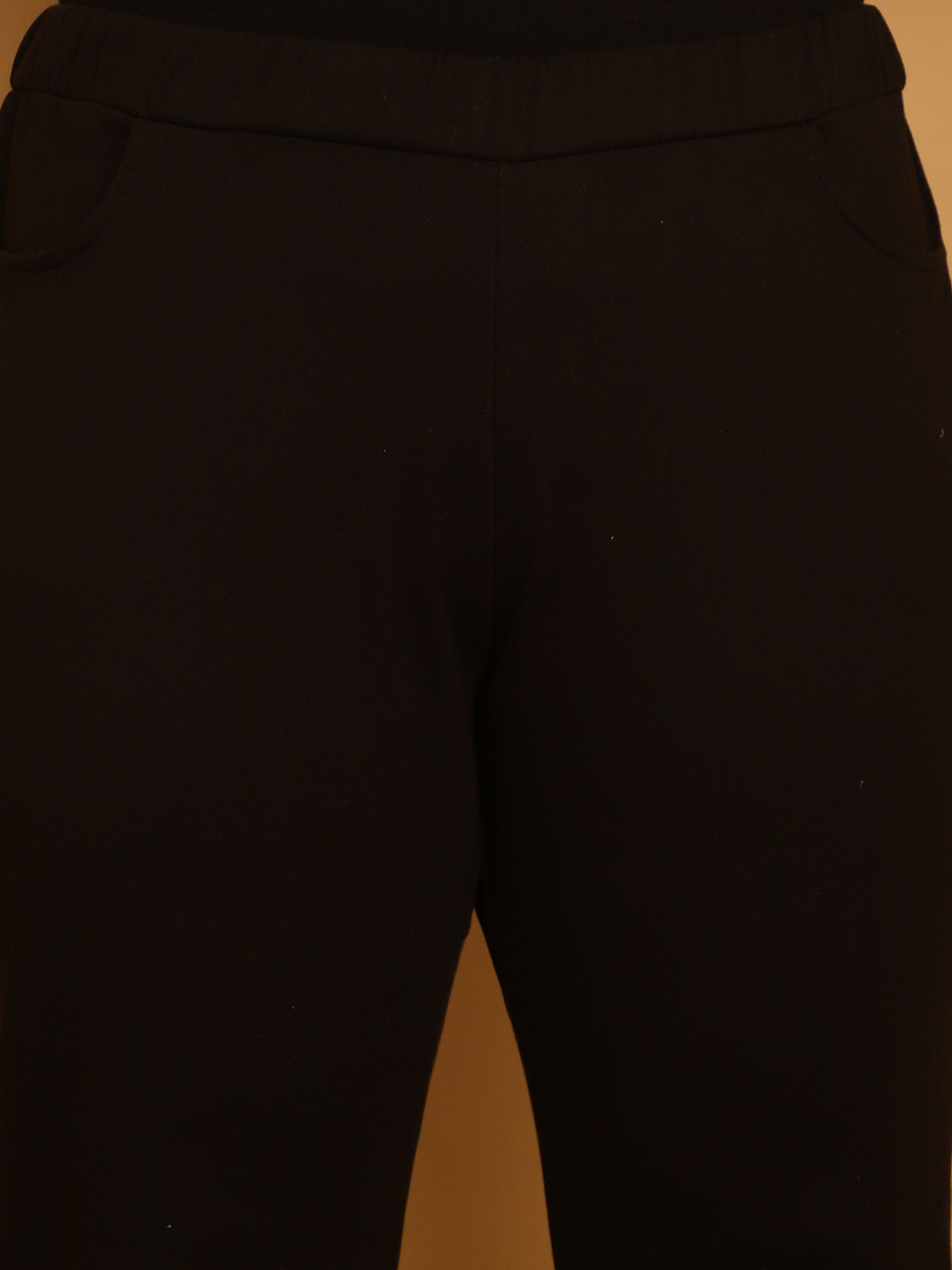 Women's Plus Size Bright Green & Black Color Block Winter Trouser