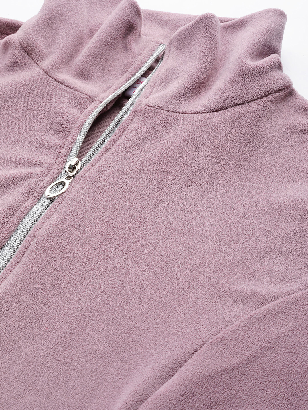 Women's Plus Size Lilac Solid Color knitted winter Jacket