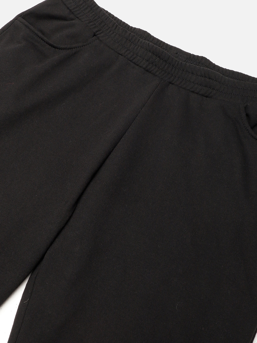 Women's Plus Size Black & Charcoal Grey Color Block Winter Trouser