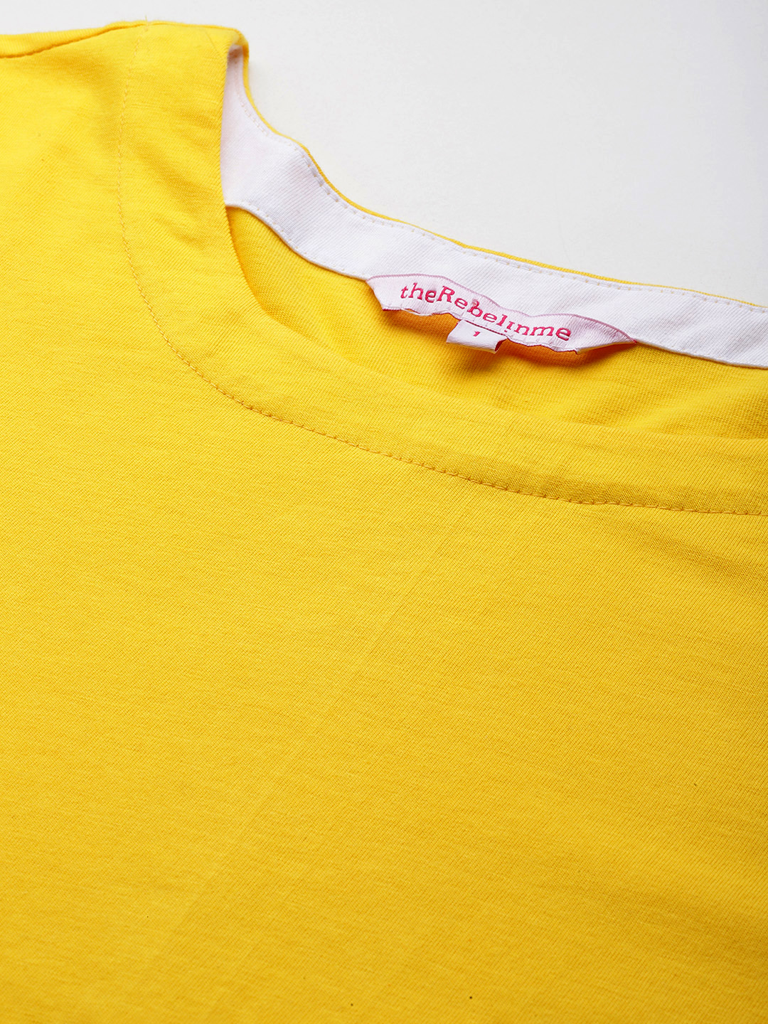 Women's Plus Size Yellow Solid Color Cotton Knitted A-Line Dress