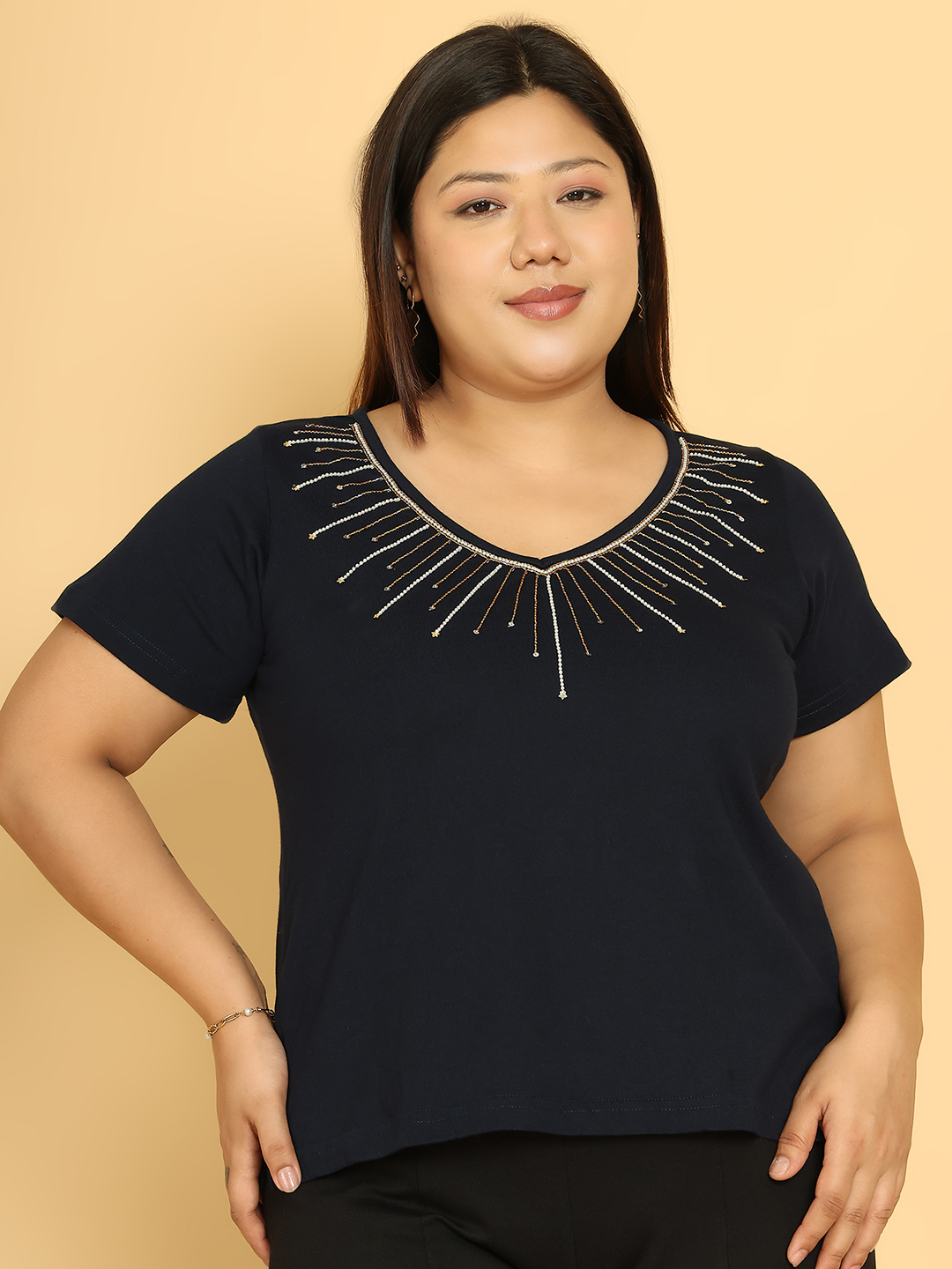 Sunbeam Soiré Navy Top