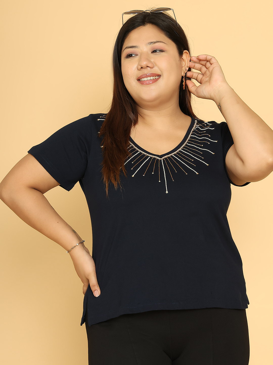 Sunbeam Soiré Navy Top
