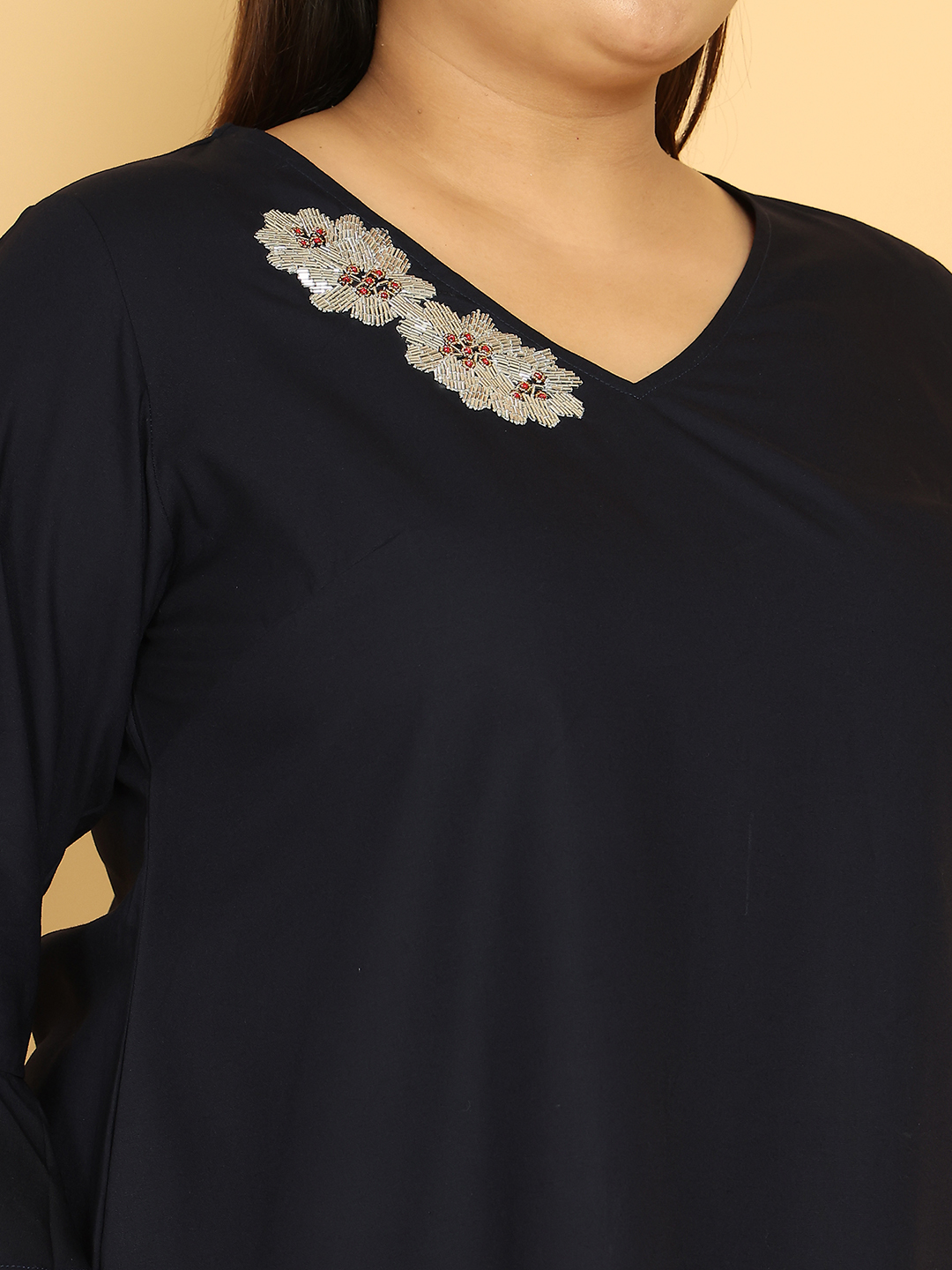 Sunny Bloom Navy Top