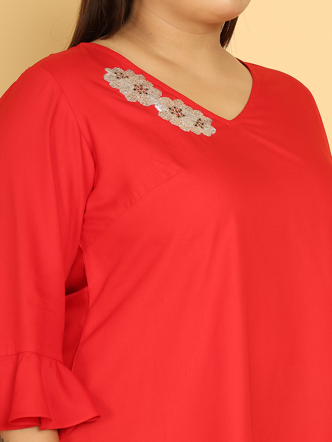 Sunny Bloom Red Top