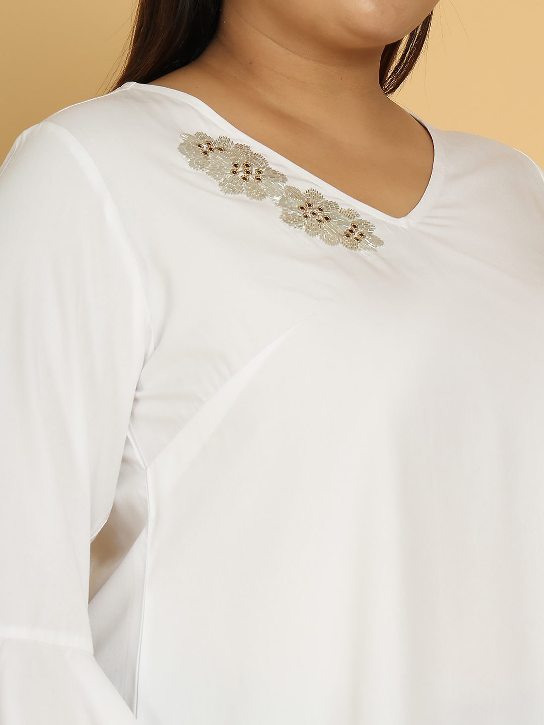 Sunny Bloom White Top
