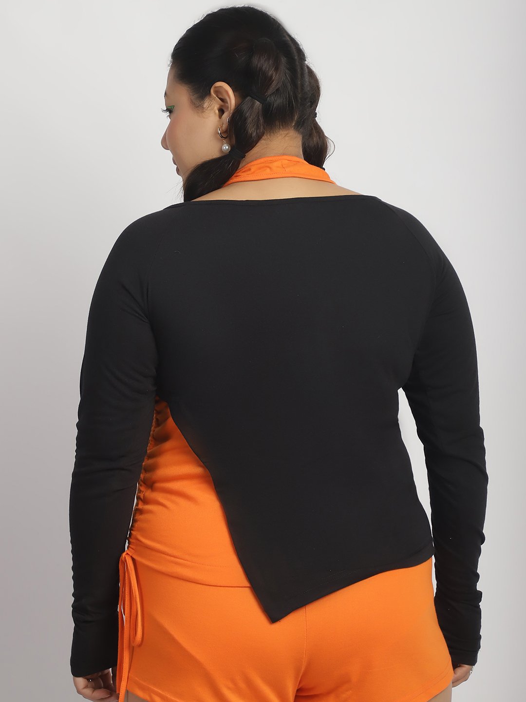 Crush It Top : Black and Orange Color