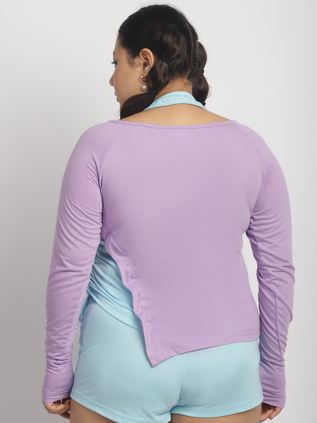 Crush It Top : Lilac and Sky Blue Color
