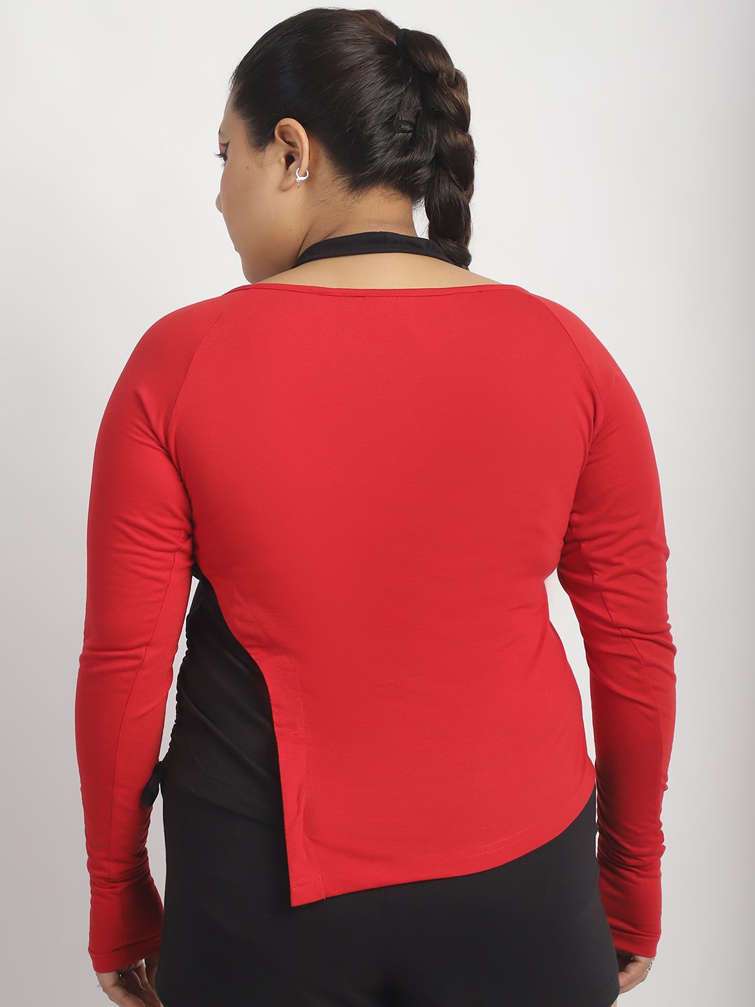 Crush It Top : Red and Black Color