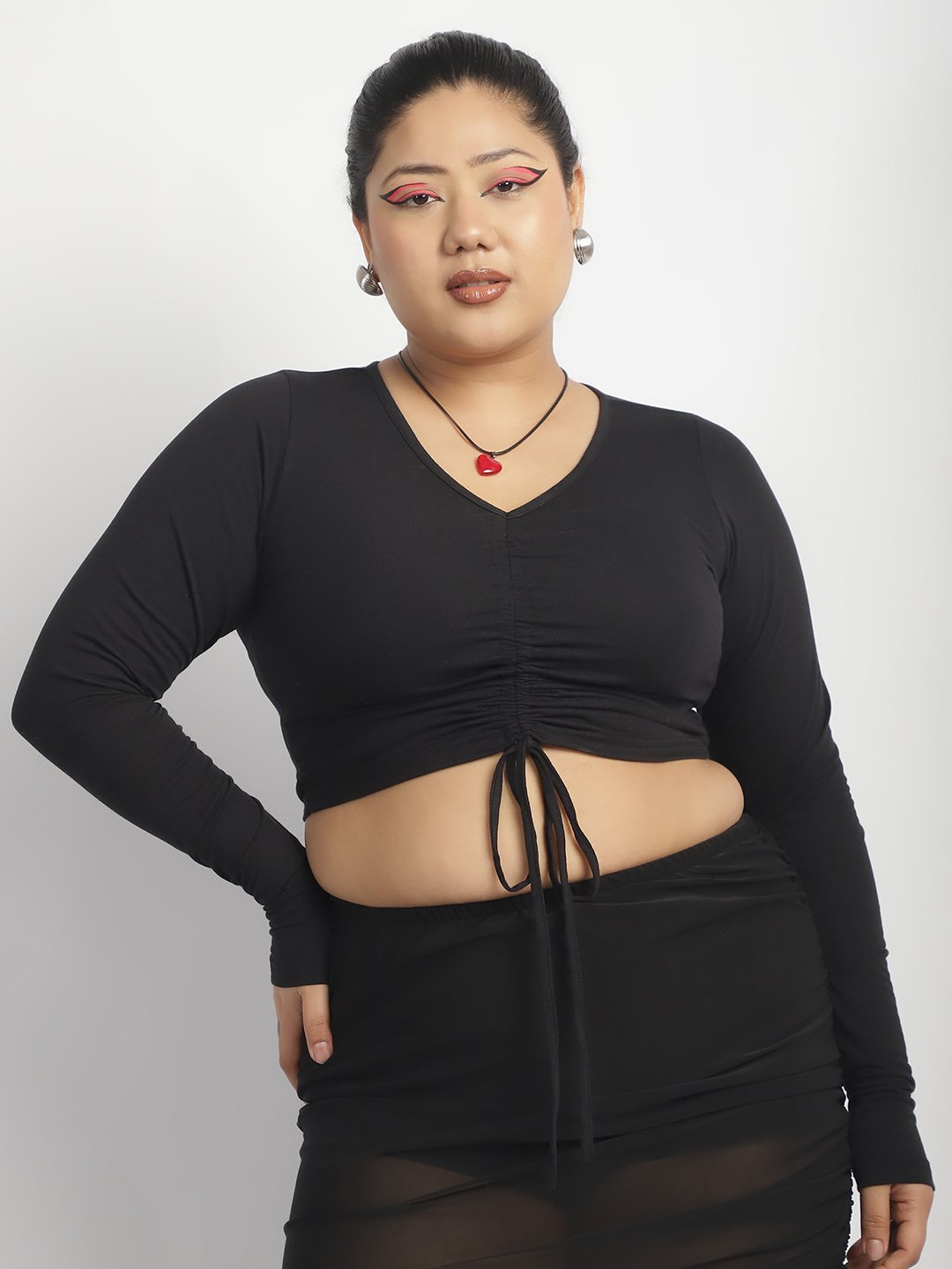 Popstar Crop Top : Black Color