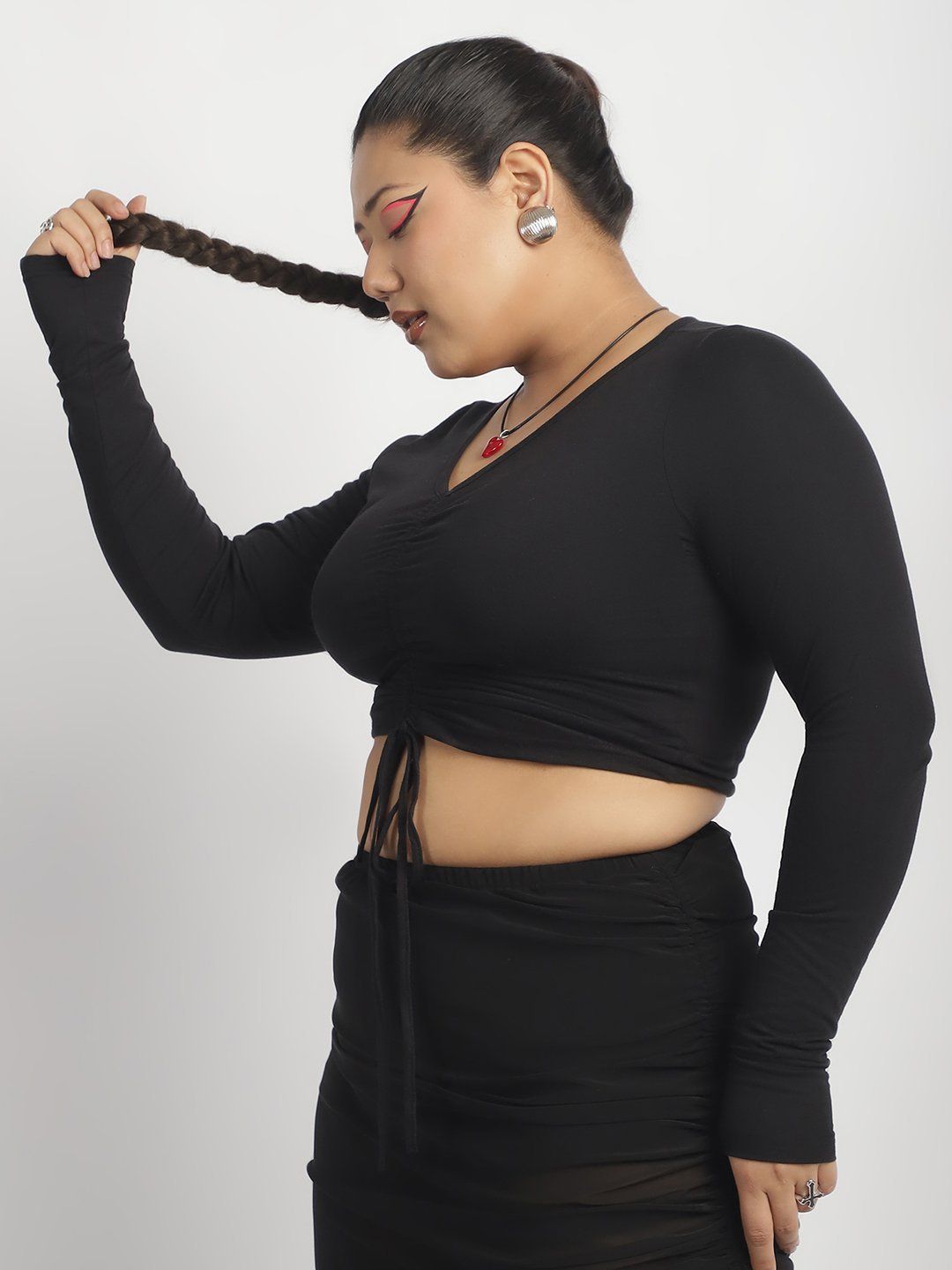 Popstar Crop Top : Black Color