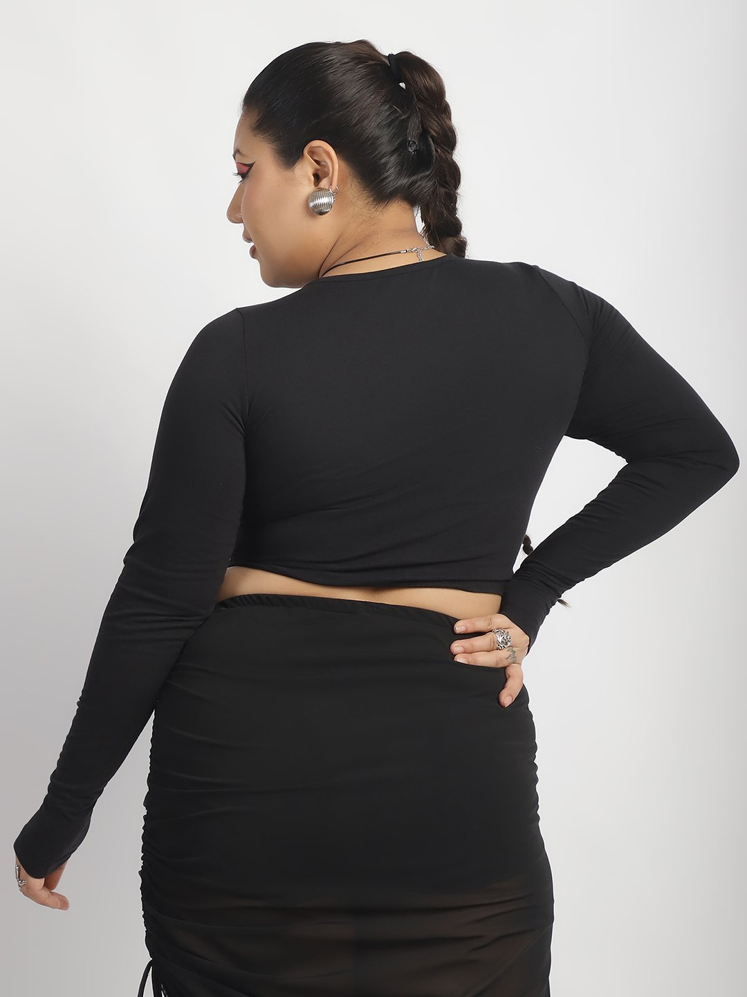 Popstar Crop Top : Black Color