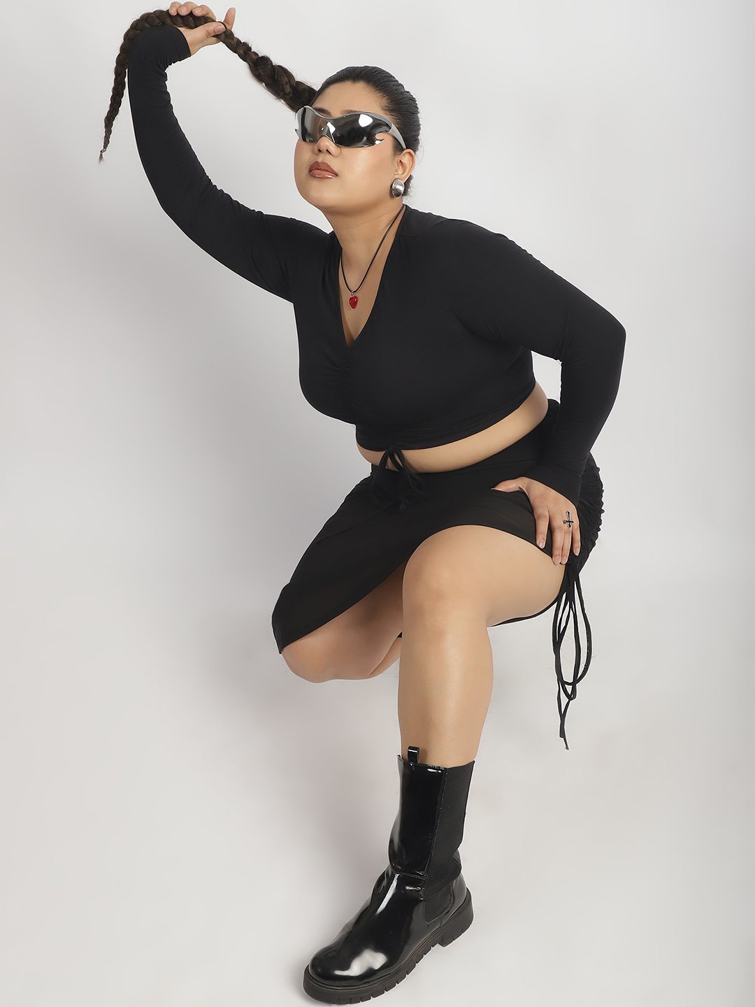 Popstar Crop Top : Black Color