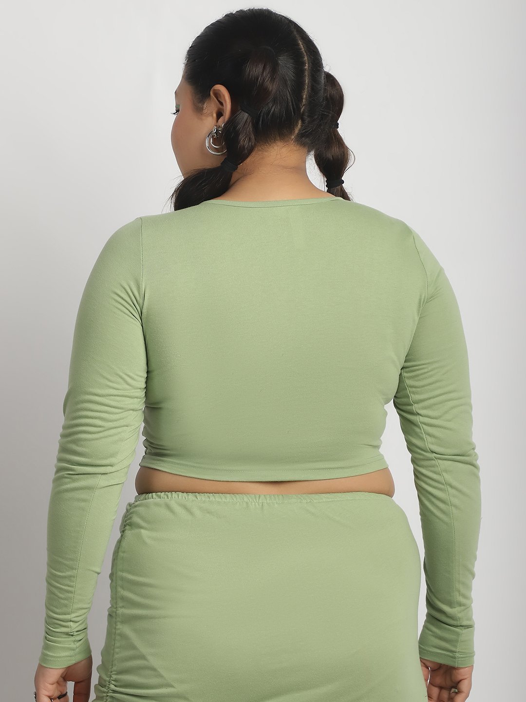 Popstar Crop Top : Sage Green Color