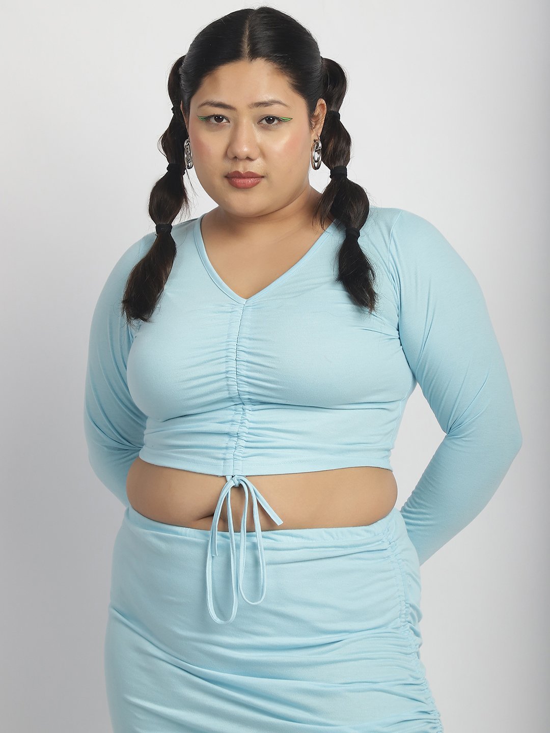 Popstar Crop Top : Sky Blue Color