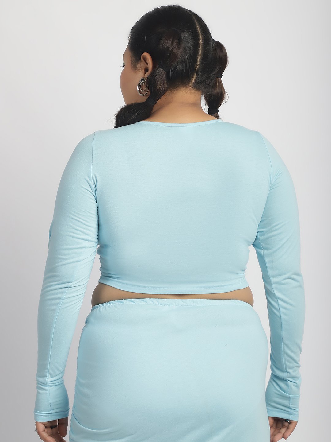 Popstar Crop Top : Sky Blue Color