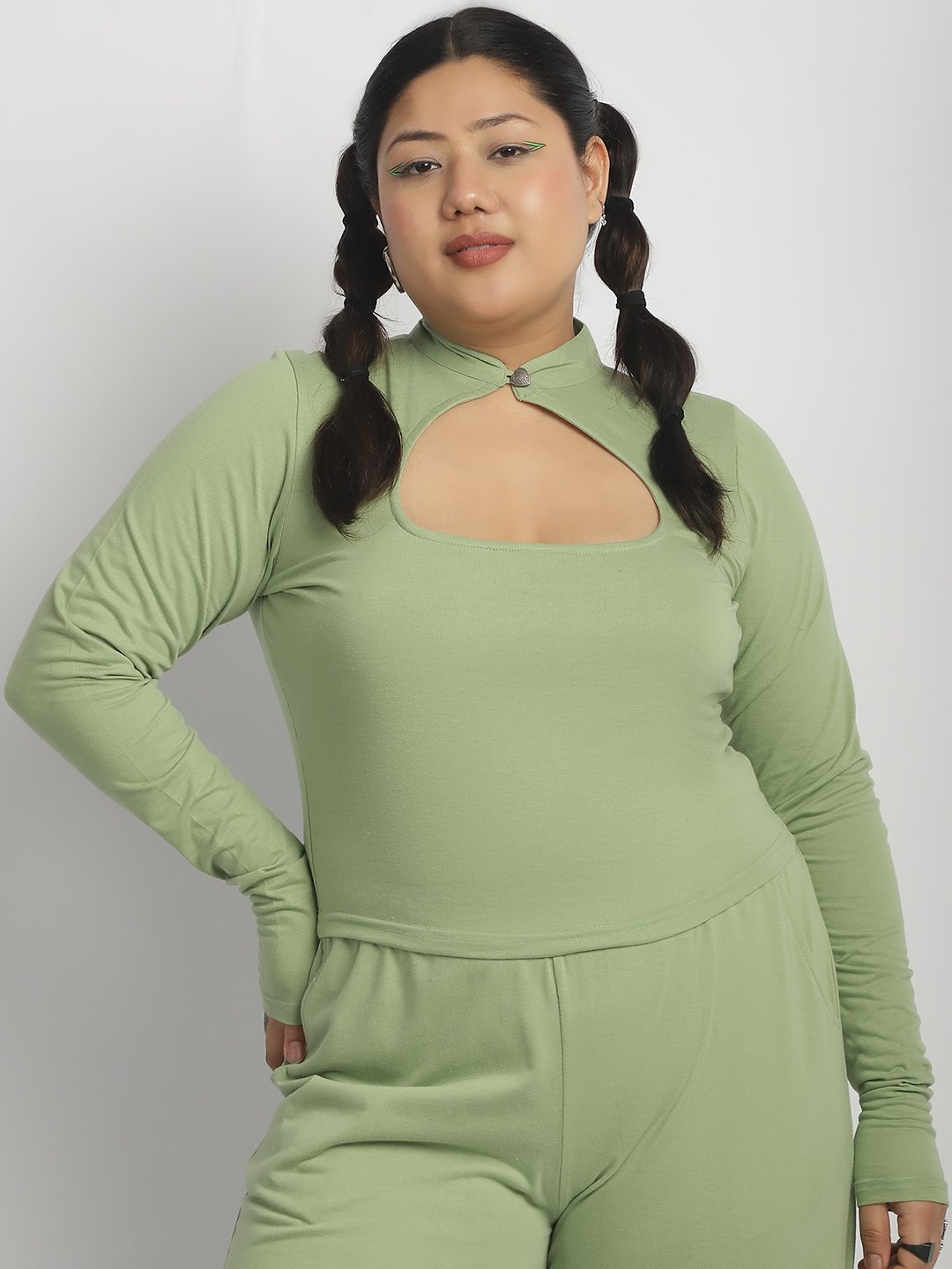 Cupcake Cutout Top : Sage Green Color
