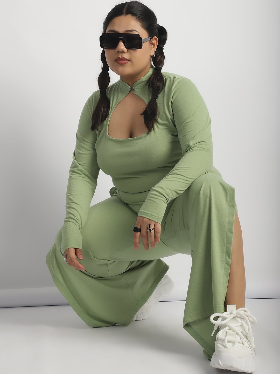Cupcake Cutout Top : Sage Green Color