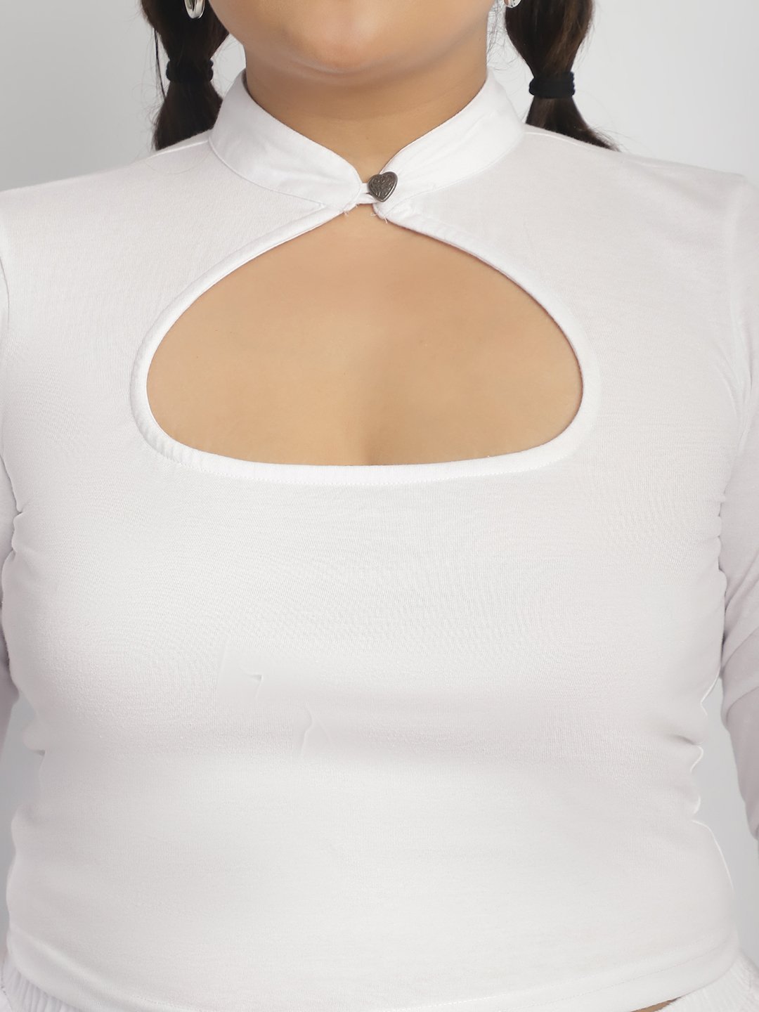Cupcake Cutout Top : White Color