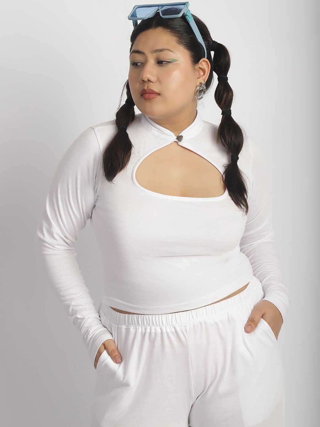 Cupcake Cutout Top : White Color
