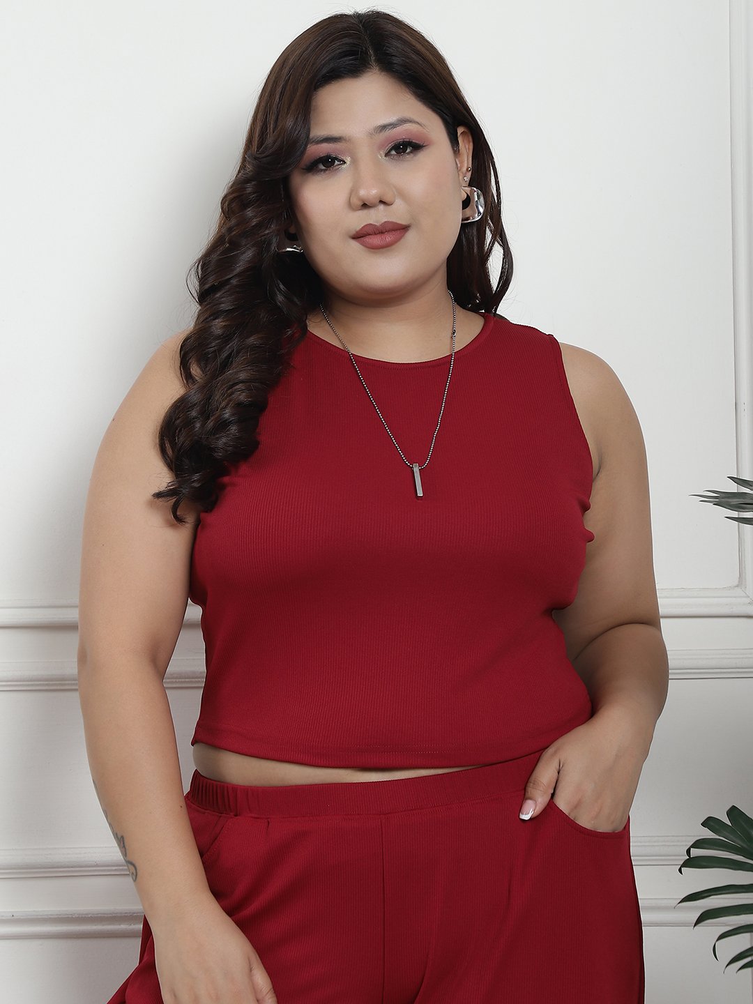 Essential Ease Top: Maroon Color