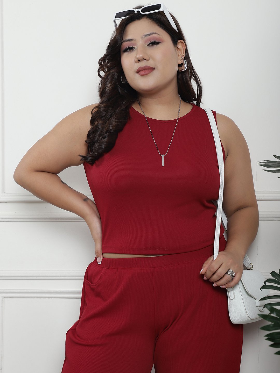 Essential Ease Top: Maroon Color