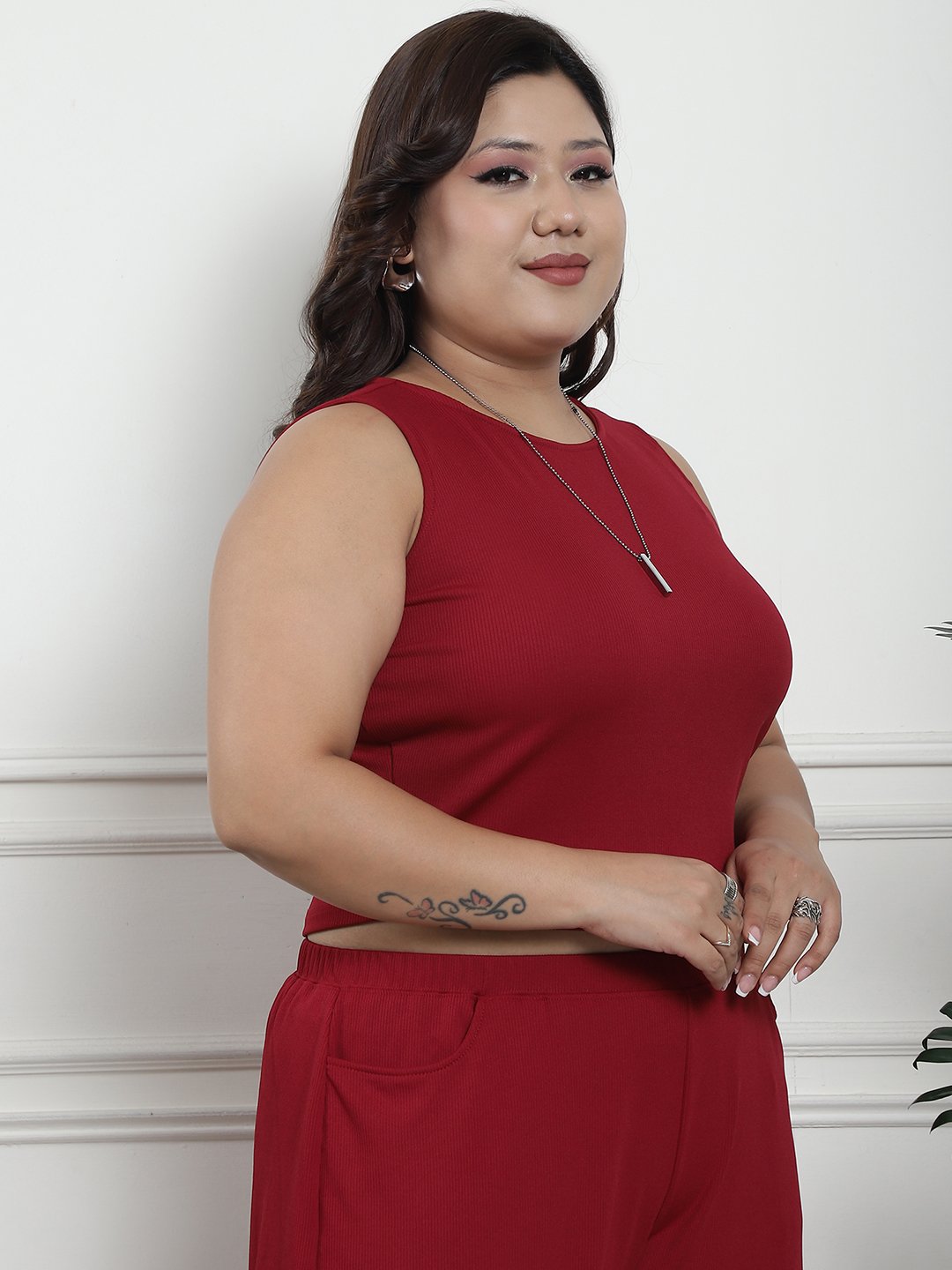 Essential Ease Top: Maroon Color