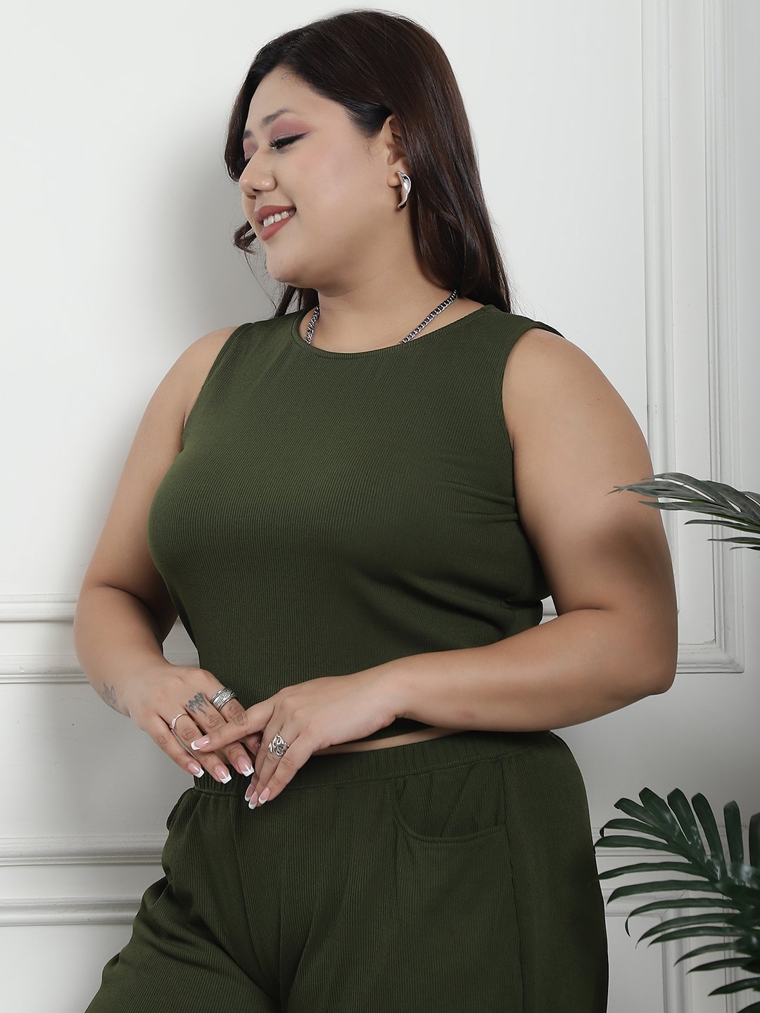 Essential Ease Top: Olive Color