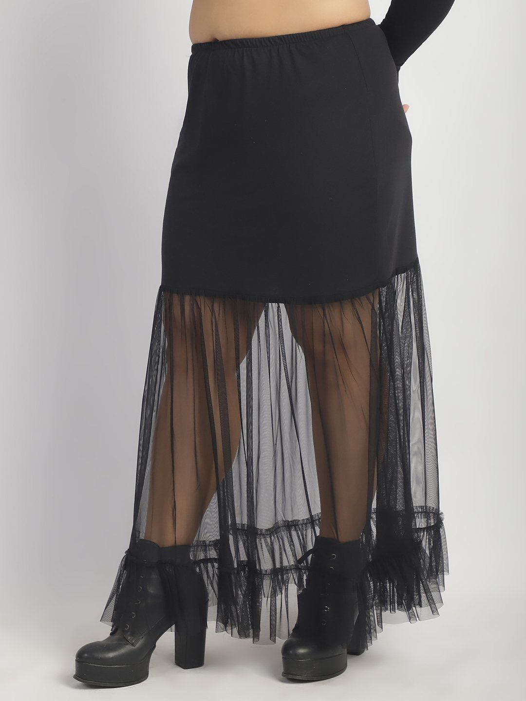 Candy Cloud Skirt : Black Color