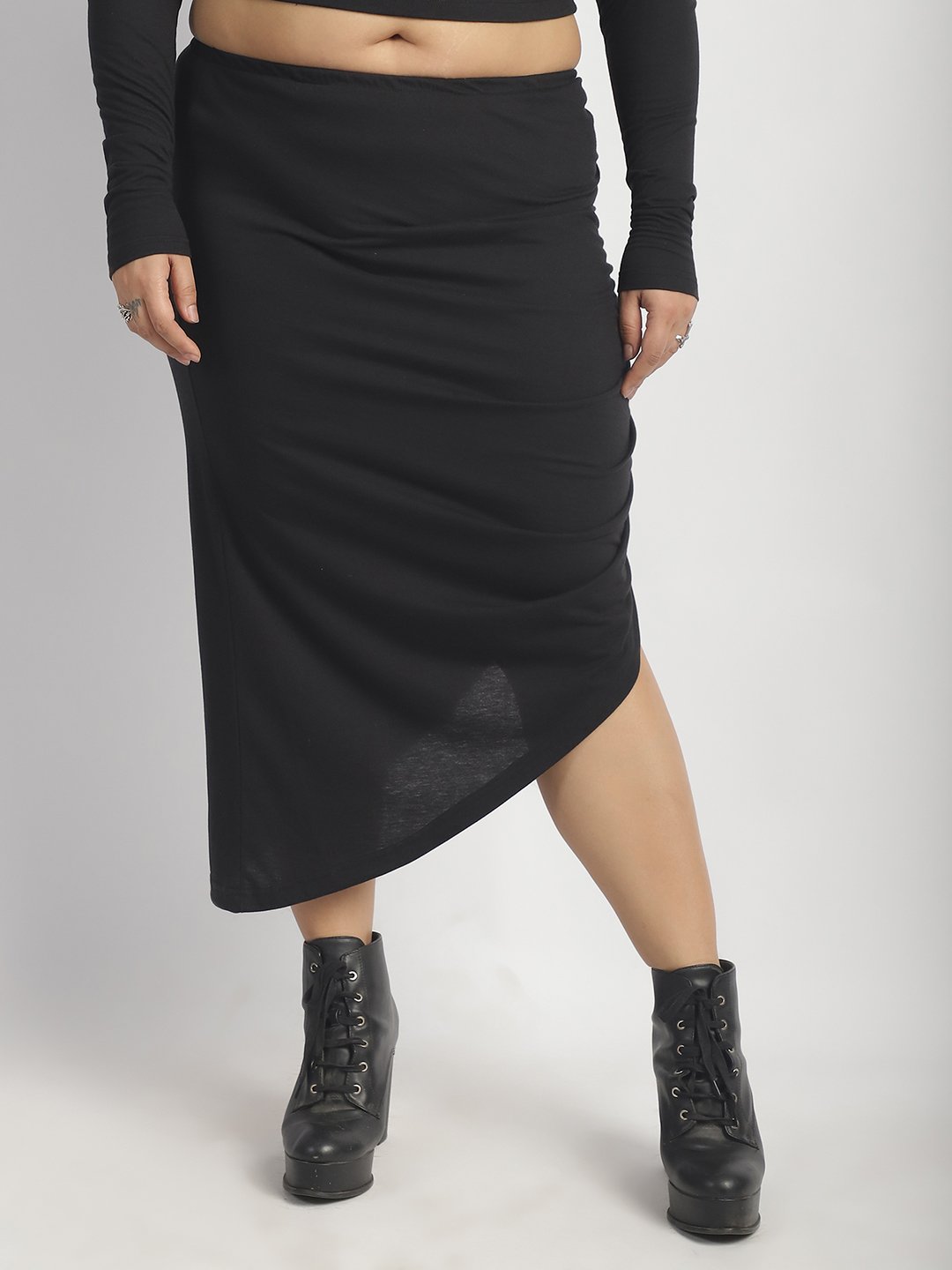Confetti Crush Hight Waisted Skirt : Black Color