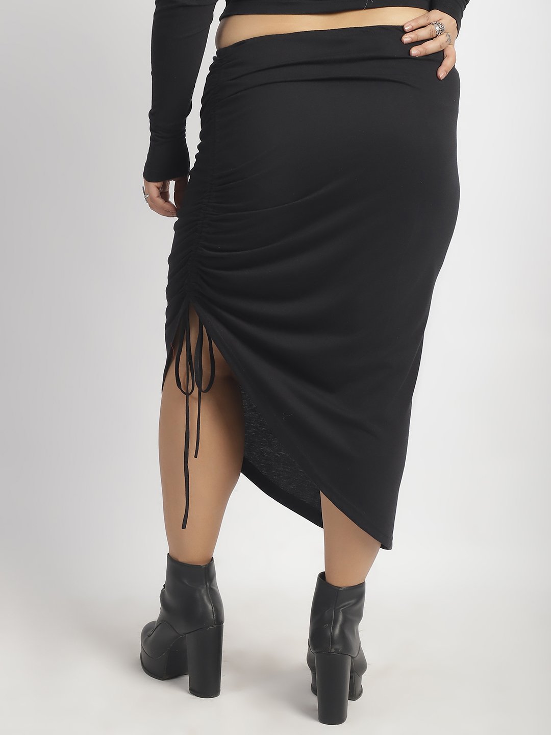 Confetti Crush Hight Waisted Skirt : Black Color