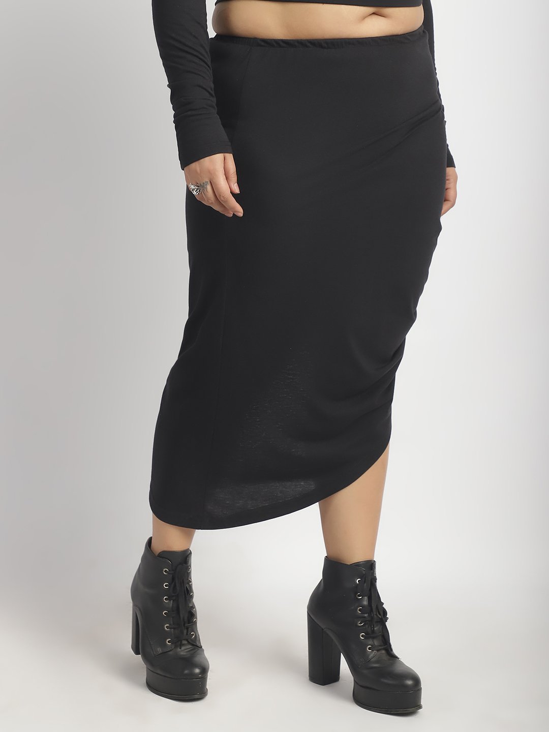 Confetti Crush Hight Waisted Skirt : Black Color