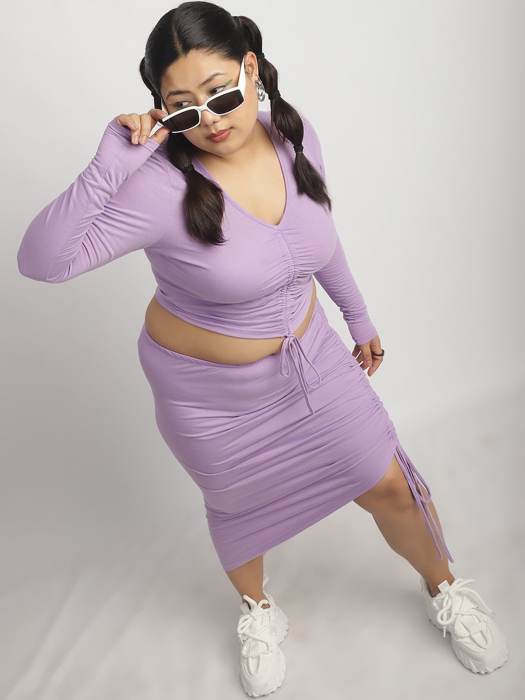 Confetti Crush Hight Waisted Skirt : Lilac Color