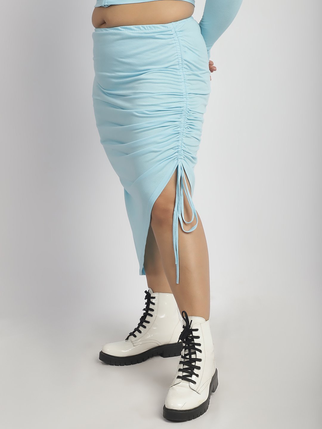 Confetti Crush Hight Waisted Skirt : Sky Blue Color