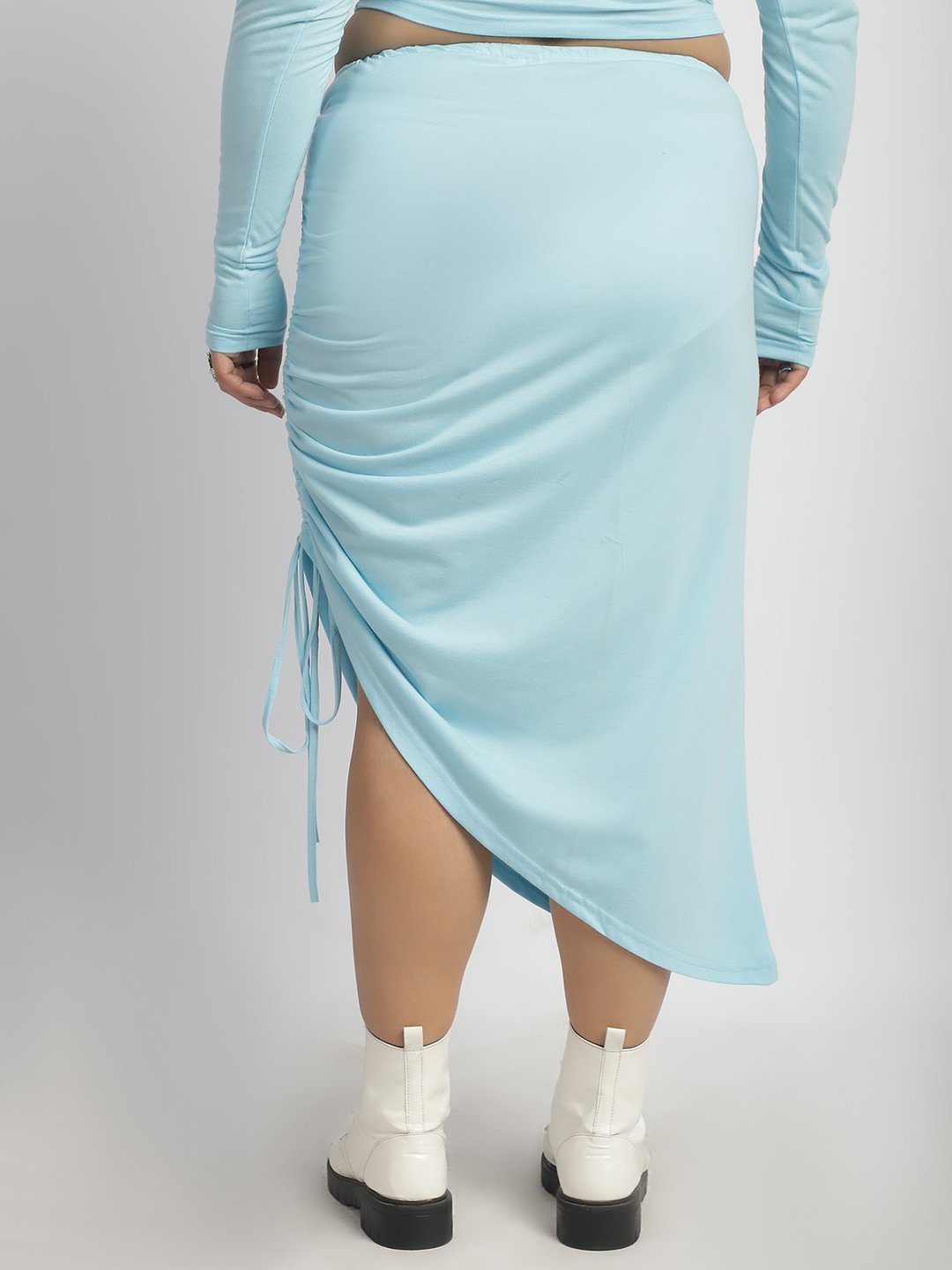 Confetti Crush Hight Waisted Skirt : Sky Blue Color