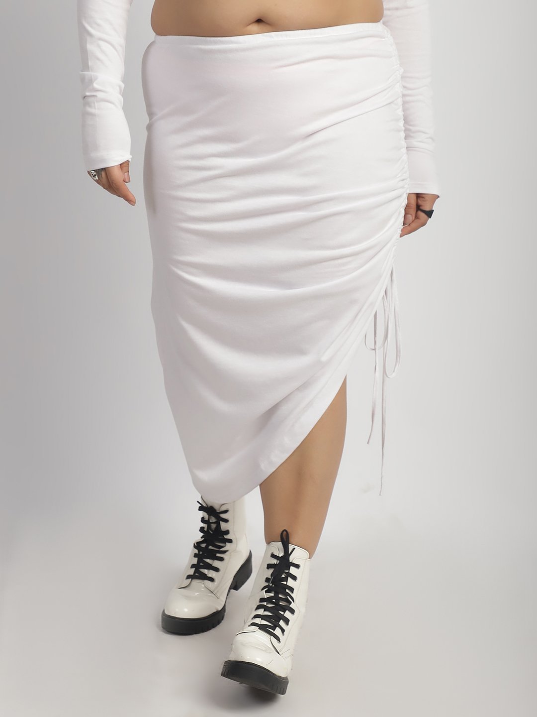 Confetti Crush Hight Waisted Skirt : White Color