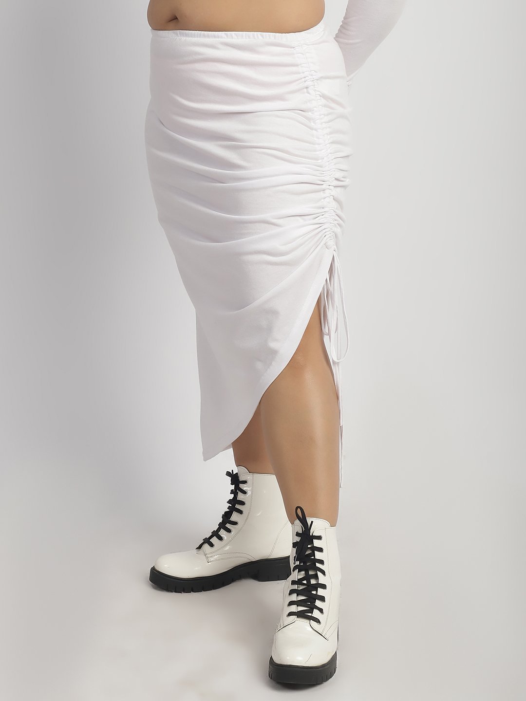 Confetti Crush Hight Waisted Skirt : White Color