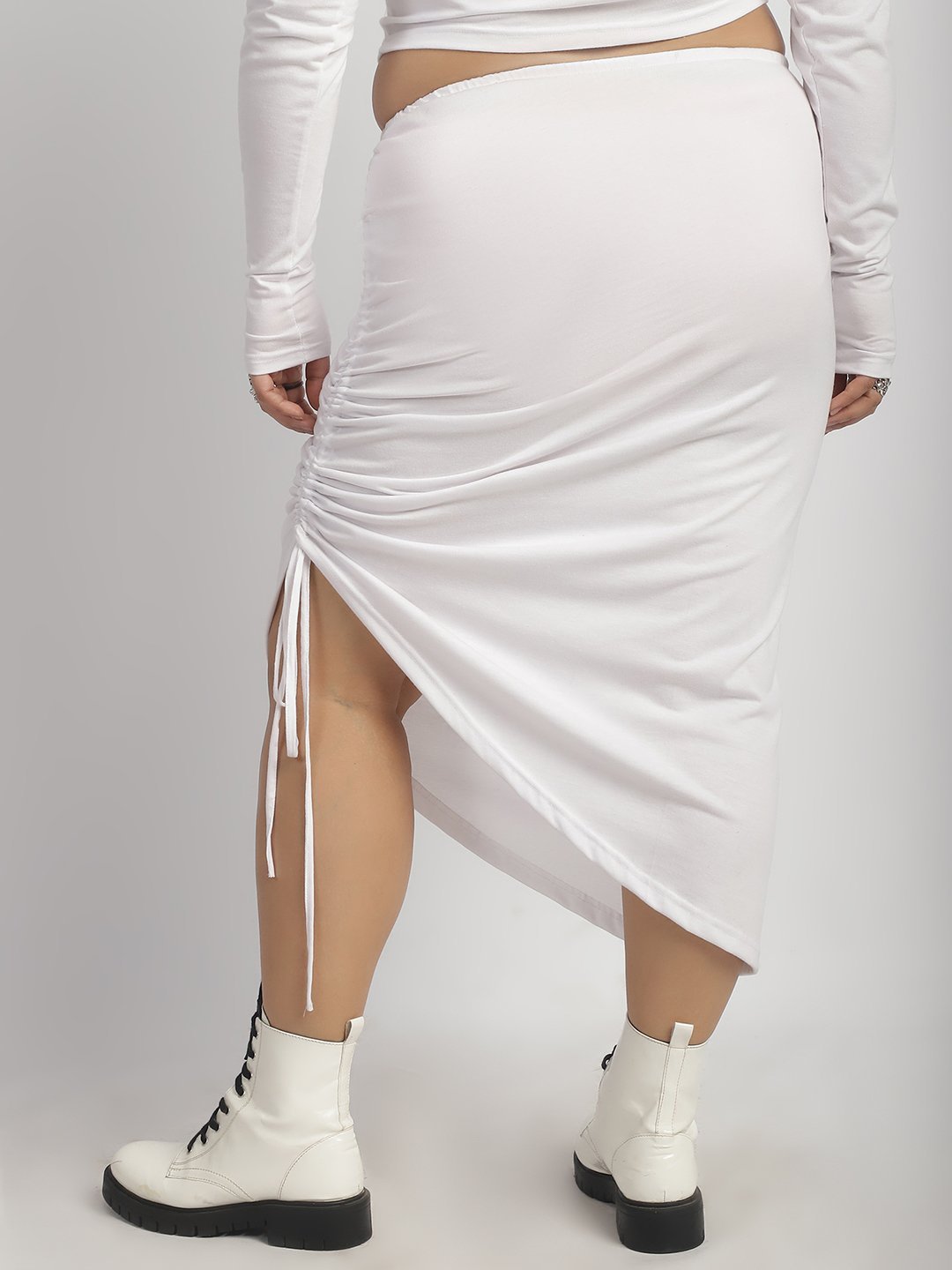 Confetti Crush Hight Waisted Skirt : White Color