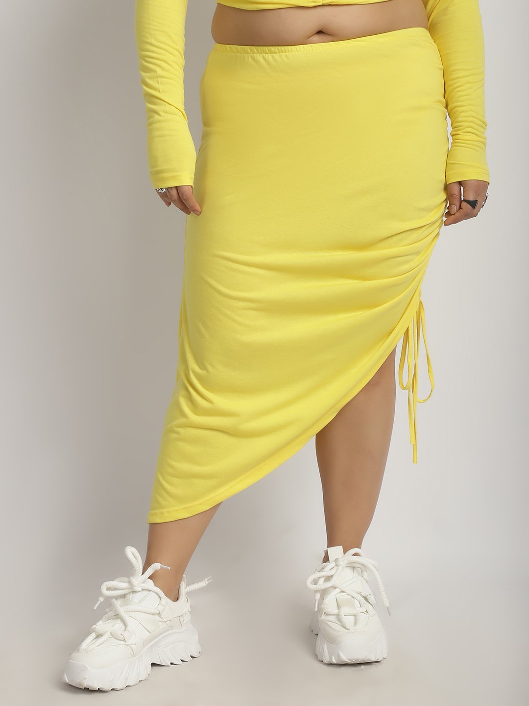 Confetti Crush Hight Waisted Skirt : Yellow Color