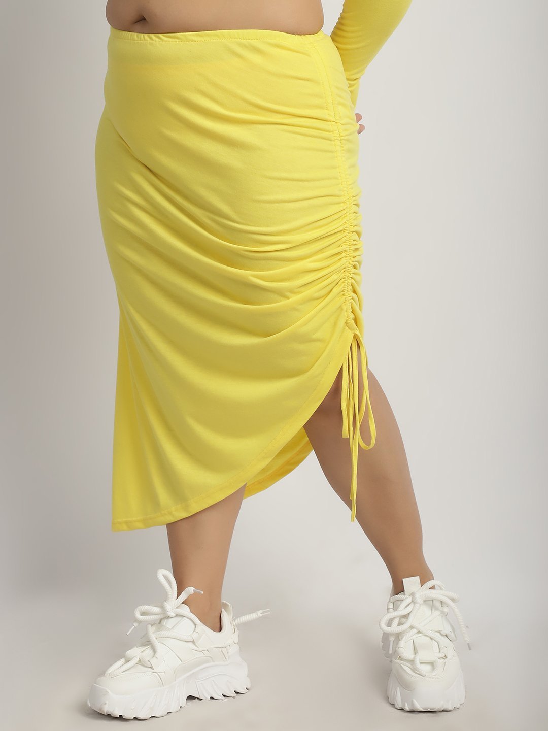 Confetti Crush Hight Waisted Skirt : Yellow Color